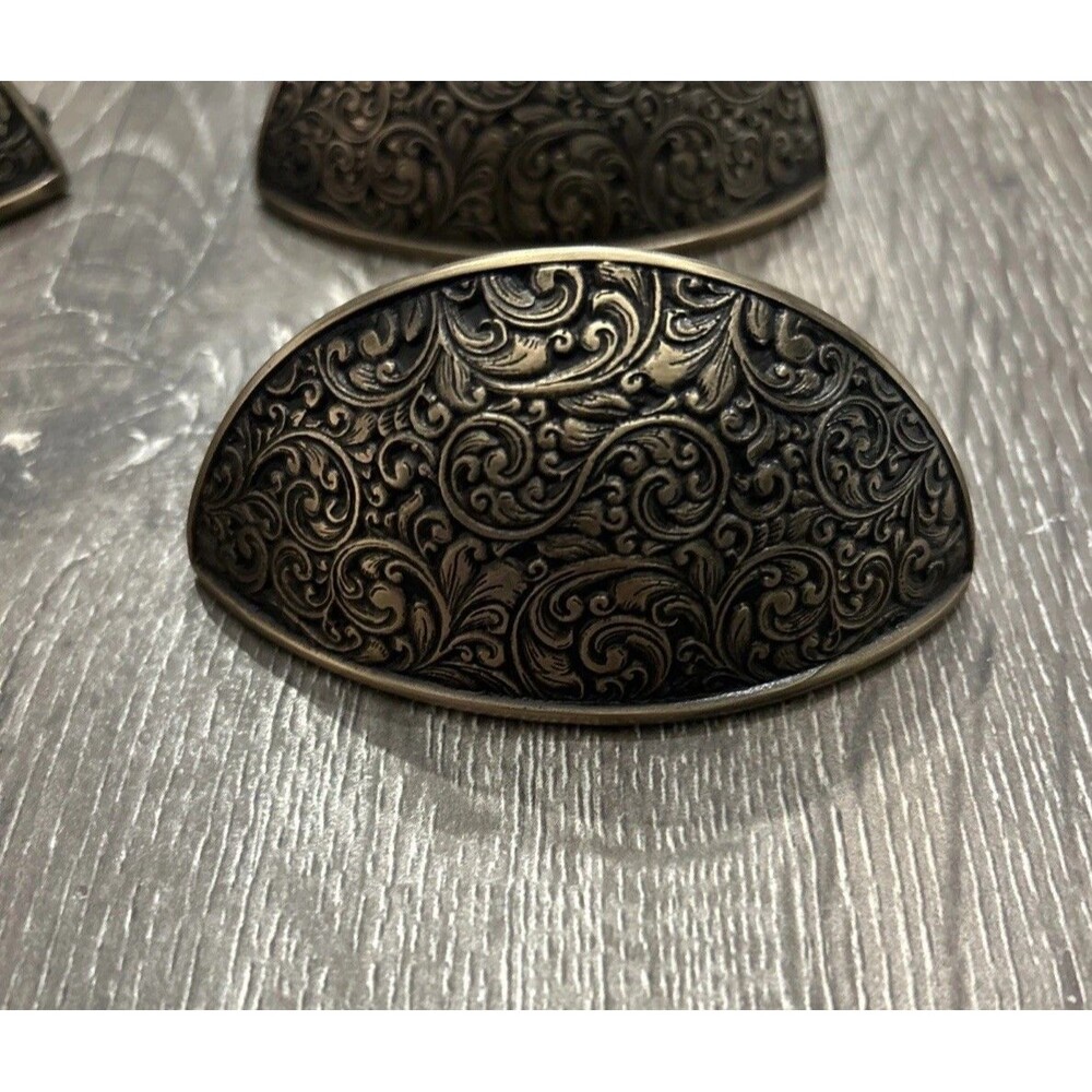 Saddleworth Bin Pulls Bronze Ornate High End Handmade In USA